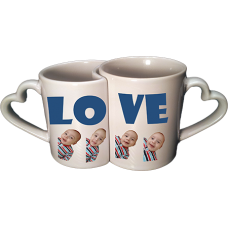 Ensemble de Tasses Photo Saint-Valentin